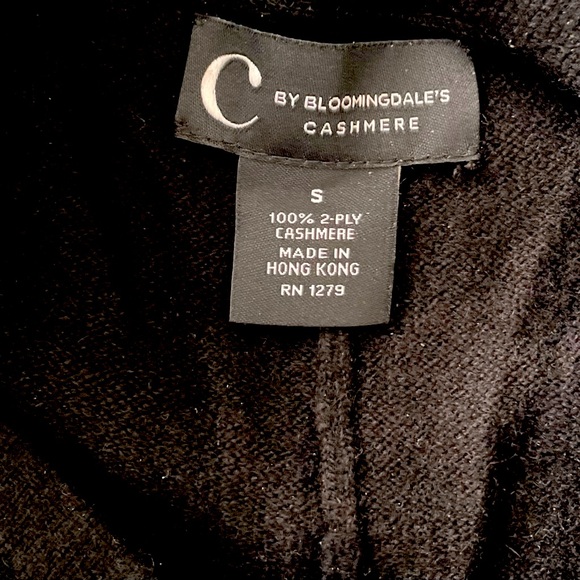 C by Bloomingdale’s black 100% cashmere joggers - Picture 2 of 5